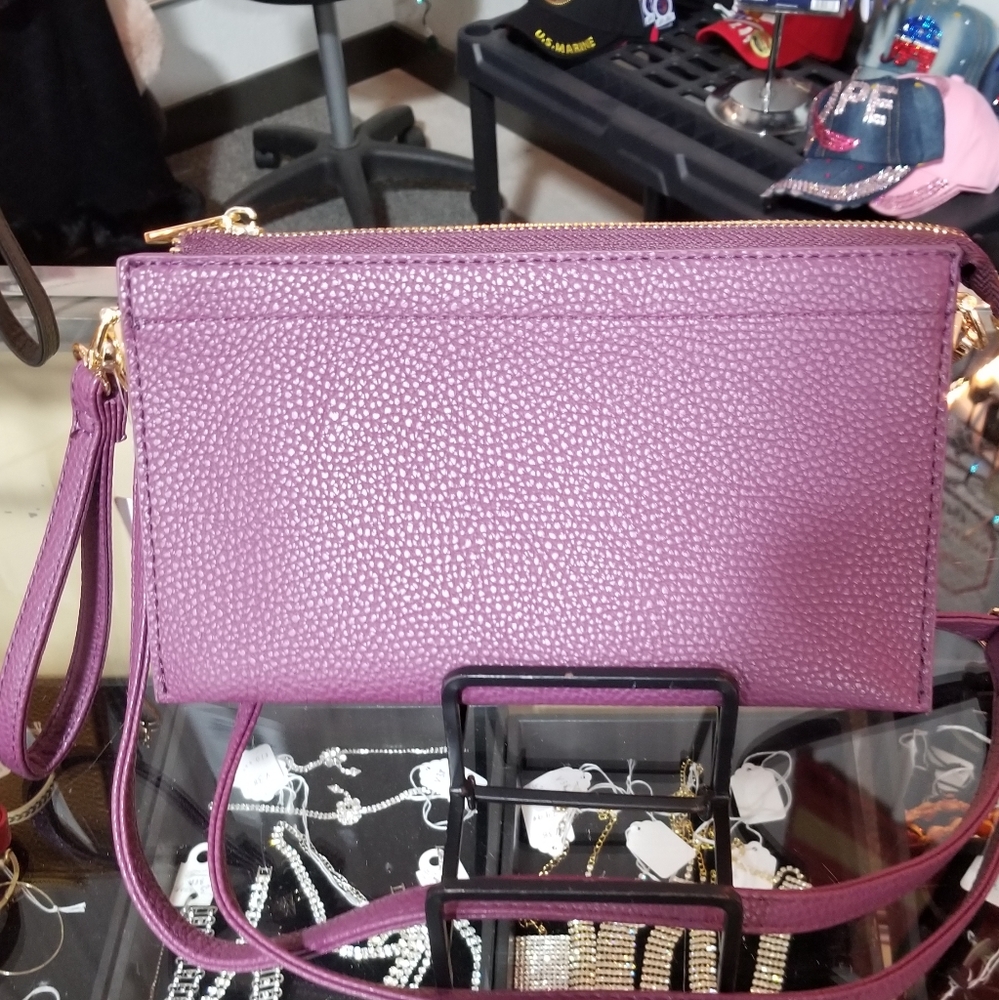 Women's Vegan crossbody and wristlet